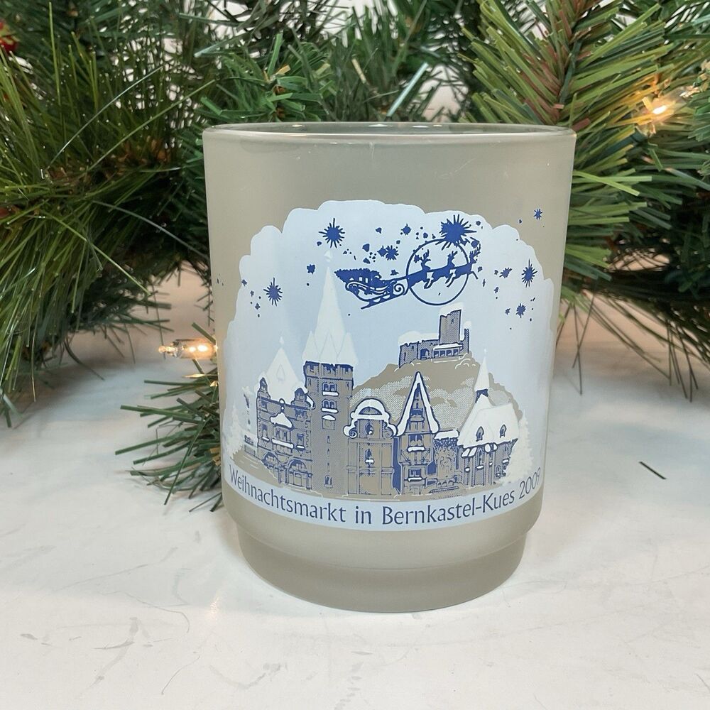 Bernkastel-Kues 2009 Christmas Market Weihnachtsmarkt Glühwein Frosted Mug  8 Oz